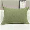 Generic Federa per cuscino in peluche, federa per cuscino per casa, grande cuscino per divano con cerniera invisibile, fodera morbida elastica in vita (dimensioni: 60 x 80 cm, colore: verde)