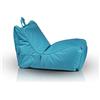 Ecopuf - Pouf Poltrona a Sacco da Esterno Chaise Longue - Puffo per Sedersi con Tasca Portaoggetti e Maniglia - Puff in Tessuto Impermeabile - Poltrona Relax - Arredamento Casa - Celeste Nc7