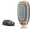 TOOMUME Cover Chiave TPU, Custodia Chiave Adatto per Hyundai i10 i20 i30 i20N i30N Santa Fe IG Grandeur Kona Elantra Tucson Accent Solaris, Copri Chiavi Guscio Chiave Auto Telecomando - Smart Key