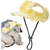 Generisch Cappello da sole per cani di piccola taglia, cappello da sole per cani, cappello da spiaggia per cani e gatti di taglia piccola, media