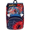 Seven Spiderman Zaino Doppio Scomparto Estensibile, Blu, Maxi Capienza, Schienale Preformato, Bambino, Scuola Elementare