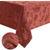 Elrene Home Fashions Elegante tovaglia in tessuto jacquard damascato resistente alle pieghe, 152,4 x 304,8 cm, rettangolare, rosso spezie