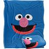 LOGOVISION Coperta super morbida al tatto Sesame Street Grover Face, con licenza ufficiale, 152 x 127 cm