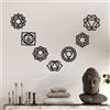 Wallity Set di accessori decorativi da parete in metallo (10 pezzi), nero, 10 x 10 cm (9) e 10 x 6 cm (1), 100% metallo, 1,5 mm di spessore, facile da appendere alla parete, elegante decorazione per la casa