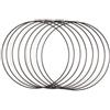 Vaessen Creative Anello in Metallo Ø 20 cm x 3 mm 8 Cerchio Decorativo Nero-Filo Metallico, Fiori Secchi, Macramè, Acchiappasogni, Mobile Fai da Te e Decorazioni da Parete, 20 x 20 x 0.03 cm, 8 Unità