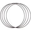Vaessen Creative Anello in Metallo Ø 20 cm x 3 mm 4 Cerchio Decorativo Nero-Filo Metallico, Fiori Secchi, Macramè, Acchiappasogni, Mobile Fai da Te e Decorazioni da Parete, 20 x 20 x 0.03 cm, 4 Unità