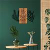 Wallity Elegante accessorio decorativo da parete in legno, 58 x 85 cm, 100% legno e metallo, noce e nero, design unico, perfetto per decorazioni domestiche e spazi moderni