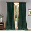 StangH Tende verdi in velluto, extra lunghe, oscuranti, per camera da letto, soggiorno, tenda decorativa a risparmio energetico per porta scorrevole, 132 x 120 cm, 2 pannelli