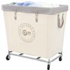 STORAGE MANIAC Cesto portabiancheria commerciale con telaio in acciaio resistente, 320 L, cesto portabiancheria industriale con ruote per hotel, casa, lavanderia, 80 cm di lunghezza x 40 cm di