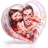draxdlche Cornice per foto glitterata Liquido Best Friends Acrilico Galleggiante Acqua Personalizzata Snow Globe Cornice Foto Carino Famiglia Coppia Regali di Compleanno Personalizzati
