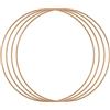 Vaessen Creative Anello in Metallo Ø 30 cm x 3 mm 4 Cerchio Decorativo Oro-Filo Metallico, Fiori Secchi, Macramè, Acchiappasogni, Mobile Fai da Te e Decorazioni da Parete, ø30cm, Oro antico, 4 Unità
