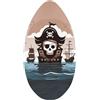 Ronyme Skimboard Piccola Tavola Da Surf, 89 Cm Skimboard in Piedi, Tavola Da Skimboard in Legno, Board Di Sabbia Da Spiaggia Di Leggero per Bambini per Principianti, Nave Pirata