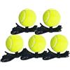 Ruiogoe 5Pcs Professionale Tennis Trainer Principianti Palline Da Formazione Con Corda Elastica Rimbalzi Portatile Pratica Palle Facile Da Usare
