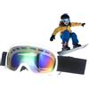 Pruojhw Occhiali da snowboard anti-appannamento, occhiali da sci per bambini, protezione UV, occhiali da sci, occhiali da neve, morbidi per bambini dai 3 ai 10 anni