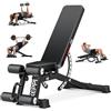 Keppi Fitness Keppi Panca Palestra, con 600 kg Capacità - Panca Multifunzione Palestra Casa per Allenamento con Pesi, Addominali e Fitness Completo, Fermapiedi Rimovibile - Bench1000 Pro