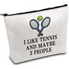 Generic Regalo per giocatore di tennis, amante del tennis, borsa per il trucco da tennis, mi piace il tennis e forse 3 persone, custodia con cerniera per tennis