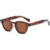 LHSDMOAT Occhiali da sole rotondi polarizzati alla moda per uomo donna, occhiali da sole sportivi vintage Stile Depp, occhiali con lenti colorate retrò UV400