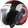 LS2 - Casco LS2 - Casco OF620 Classy Disko Matt Nero / Rosso / Bianco