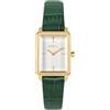 Breil, Collezione Carré, Orologio Donna Solo Tempo con Cinturino in Pelle, Cassa Rettangolare in Acciaio e Quadrante Bianco, Orologio da Donna Resistente all'Acqua, Cassa 20 x 40 mm, Vetro Sfaccettato