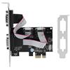 Diyeeni Scheda di espansione seriale,2 porte 2.5Gb/s Scheda convertitore seriale PCI-E RS232, scheda di espansione adattatore controller PCI Express per Windows 2000/xp/server 2003/Linux/Dos/MAC