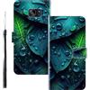 WUACYEAMING Custodia Compatibile con Samsung Galaxy S7 EDGE,con Slot Carte PU Pelle Portafoglio Libro Case Antiurto Bumper Motivo Magnetica Flip Protettiva Resistente foglia