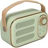 Plyisty Altoparlante Bluetooth retrò, Arredamento Vintage, Piccolo Altoparlante Bluetooth 5.0 Portatile, Supporto USB, Scheda TF, per Casa, Viaggio, Esterno (GREEN)
