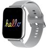 JINSHANGZI 2024 Hello 3 Mini Smart Watch 41mm AMOLED 1.75'' NFC Compass Sport Mode BT Call Heart Rate Sport Smartwatch for Women Men (Silver)