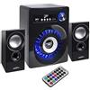 Audiocore AC910 2.1 - Altoparlante multimediale bluetooth, subwoofer 280 W P.M.P.O. slot scheda SD AUX