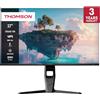 Thomson Monitor 27 pollici QHD Gaming, pannello IPS 180Hz, illuminazione ambientale RGB, HDMI x2, Adaptive Sync, supporto VESA 100x100, grigio, M27QG5Y14