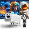 Magcubic HY320 NTV Android 13 Smart Proiettore con Varie App Ufficiali, Assistente Vocale Intelligente 1080P Nativo/Risoluzione Ottica 320ANSI 5G Wifi BT 5.2 Portatile Videoproiettore Home
