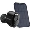 Reolink 4K 8MP Telecamera da Esterno Senza Fili, Videosorveglianza WiFi Batteria con Pannello Solare, Rilevamento Intelligente, Sirena, Visione Notturna a Colori, Impermeabile, Argus 3 Ultra(Nero)