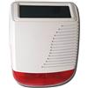 DynaSunHome Sirena Solare per Esterno DynaSun Home DSSS01 Tecnologia Wireless 433 Mhz Autoalimentata per Allarme Antifurto Casa con Pannello Fotovoltaico