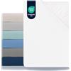Dreamzie Lenzuolo Con Angoli - 150x200 - Microfibra Oeko Tex certificato - Bianco Alabastro - Lenzuola Letto 150x200