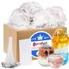 Blingfun Cera in Gel per Fare Candele - 4 Barattoli di Cera Gel, 50 Stoppini + 50 Adesivi - Kit per Candele Artigianali Profumate Fai da Te - Ideale per Creare Candele Trasparenti e Decorare