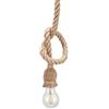Akozon Riuty Corda Cavo di Luce, Lampada a Sospensione Corda di Canapa 2m E27 Vintage Corda di Canapa Lampada a Sospensione a Sospensione a soffitto Titolare della Lampadina 85-265 V(1 * Supporto)