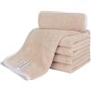 KinHwa Asciugamani in microfibra per bagno altamente assorbenti e ultra morbidi, piccoli asciugamani per capelli, spa e viaggi, 30 x 50 cm, confezione da 10 pezzi, marrone chiaro