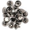 Cikonielf 200 set doppio rivetto rivetti in pelle borchie tubolari in metallo per riparazioni artigianali in pelle borse cinture scarpe cappello decorazione cucito 12x10mm(Nero)