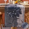 Dokeleen Runner Tavola Moderno Grigio Nero Dalie Pittura Arte Lavabile Poliestere Tovaglia Runner da Tavolo Impermeabile Esterni Decorazione per Per La Casa Cucina Picnic Tovaglia Feste e Vacanze 33x183cm