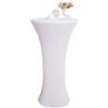 GEBIN Tovaglia Rivestimento Elastico, Fodera Elastica Tavolo Alto Per Tavoli Da Cocktail Tovaglia Stretch Cover Tavolo, Copritavolo Elastico Bar Matrimoni Catering, Tovaglia Spandex (Bianco,70 x 110 cm)