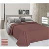 HomeLife Copriletto Matrimoniale Estivo Cotone Tinto in Filo [360x290] Made In Italy | Coperta Letto Matrimoniale a Righe 100% Cotone | Lenzuolo Copriletto Matrimoniale Leggero | Maxi Rosso