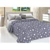 CapitanCasa Copriletto Piquet Leggero Estate 100% Cotone Made Italy Sonia Fantasia Palla Matrimoniale Grigio