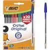 BIC Penne a punta media in vetro originale (1,00 mm) - Colori di inchiostro assortiti, confezione di edizione speciale da 20