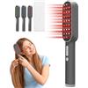 DIWUEO Spazzola Fototerapia Crescita Capelli 4 in 1, Cura Cuoio Capelluto con Luce LLLT 630nm 460nm 850nm, RF EMS ION, Pettine Laser per Ricrescita Capelli