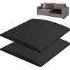 KBIBCK 2 cuscini per divano, 50 x 50 cm, in spugna, per divano, per sedute cedenti, mobili curvi, pannelli di supporto per divani, in schiuma per sotto i cuscini del sedile (nero)