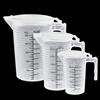LIMITADA 3 Pz Misurino in Plastica 100/250/500 ML Misurino Graduato Misurino con Coperchio e Manico Misurino Professionale per Liquidi Misurino Plastica per Misurare Laboratorio, Panetteria, Cucina