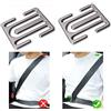 Zouwel 2PCS Regolatore Della Cintura Di Sicurezza Dell'Auto,blocca cintura sicurezza auto,Clip Di Regolazione Della cinture di sicurezza,Clip Della Cintura Di Sicurezza Dell'Auto,accessori auto (argento)