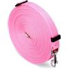YZROHYI Corda Guinzaglio Lungo Cane 10 m,Guinzaglio da Traino Per Cani,Guinzaglios da Allenamento per Cani,Guinzaglios da Addestramento Hunter,Lunghina Cane Impermeabile per Piccola Media Grande-Rosa