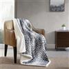 Eddie Bauer - Coperta in pile Sherpa super morbida, reversibile, ideale come regalo di Natale e elefante bianco, accogliente coperta a quadri per divano (grigio San Juan, copriletto)