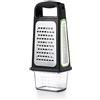 OXO Good Grips Grattugia alimentare a quattro lati in Acciaio Acidato con Contenitore e Gratta-scorza Rimovibile