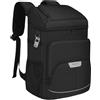 MOSISO Zaino Frigo Termico,Borsa Termica Morbia Tenuta Stagna Grande Capacita 40 Lattine,Zaino Impermeabile Porta Pranzo Picnic Spiaggia Portatile Leggera Uomini Donne,Campeggio,Escursionismo,Nero